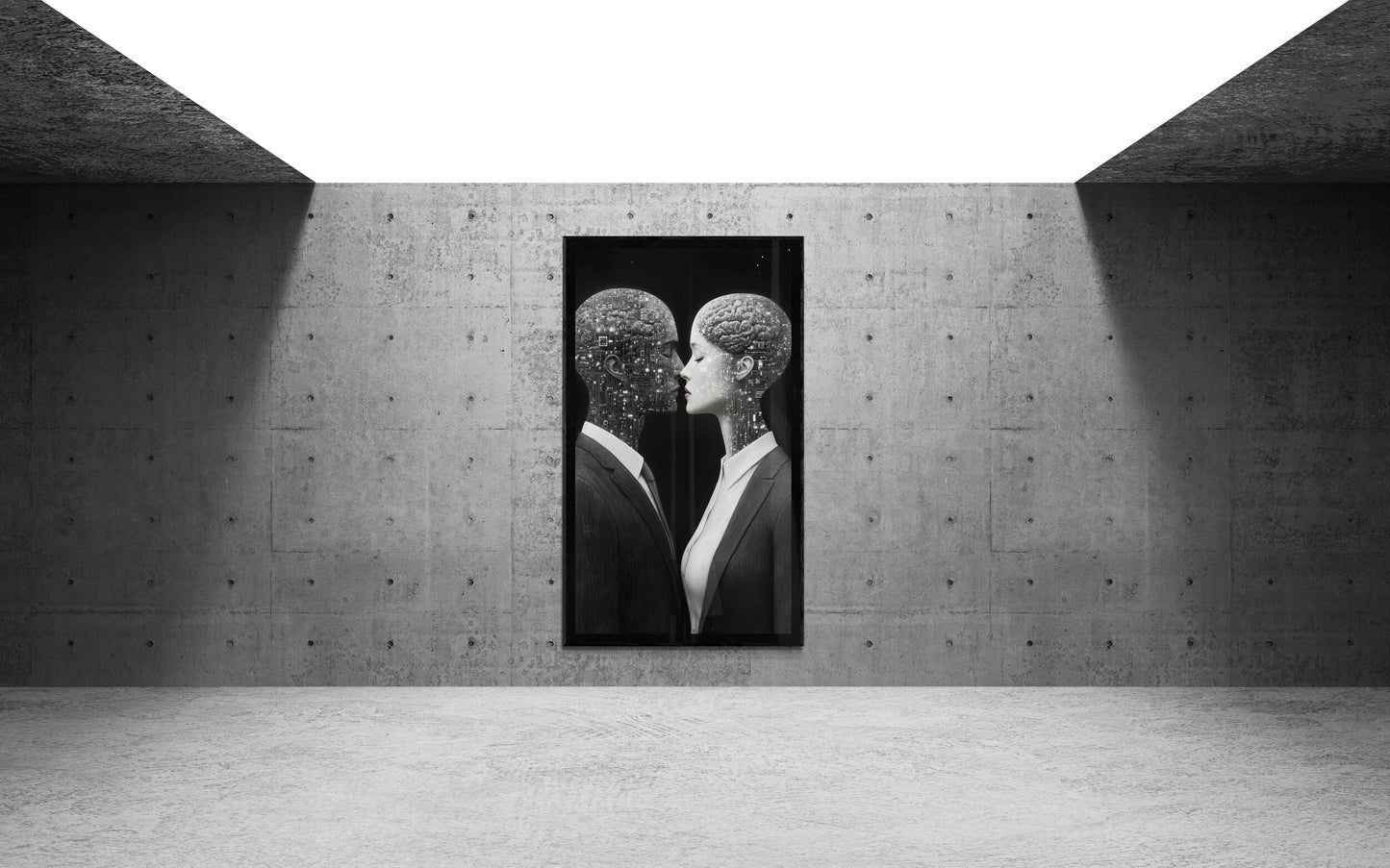 „Der Kuss der Konvergenz“ – Eine futuristische Verschmelzung von Mensch und Technik