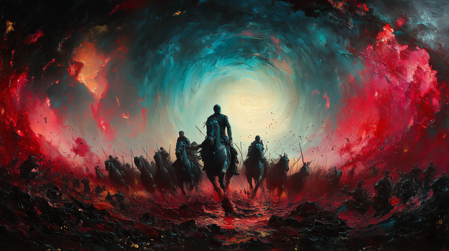 “The Heart of Battle” – A Dance of Chaos and Light