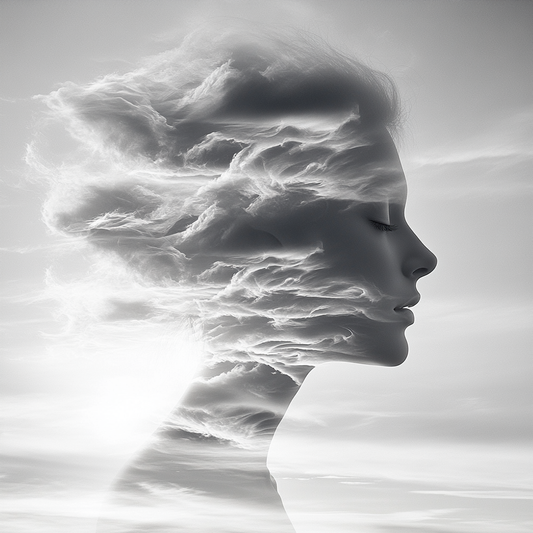 „Die Wolkentänzerin“ – Traumhaftes Porträt in Wolkenform