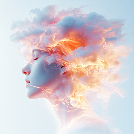 „Flammen der Gedanken“ – Surreales Wolkenporträt