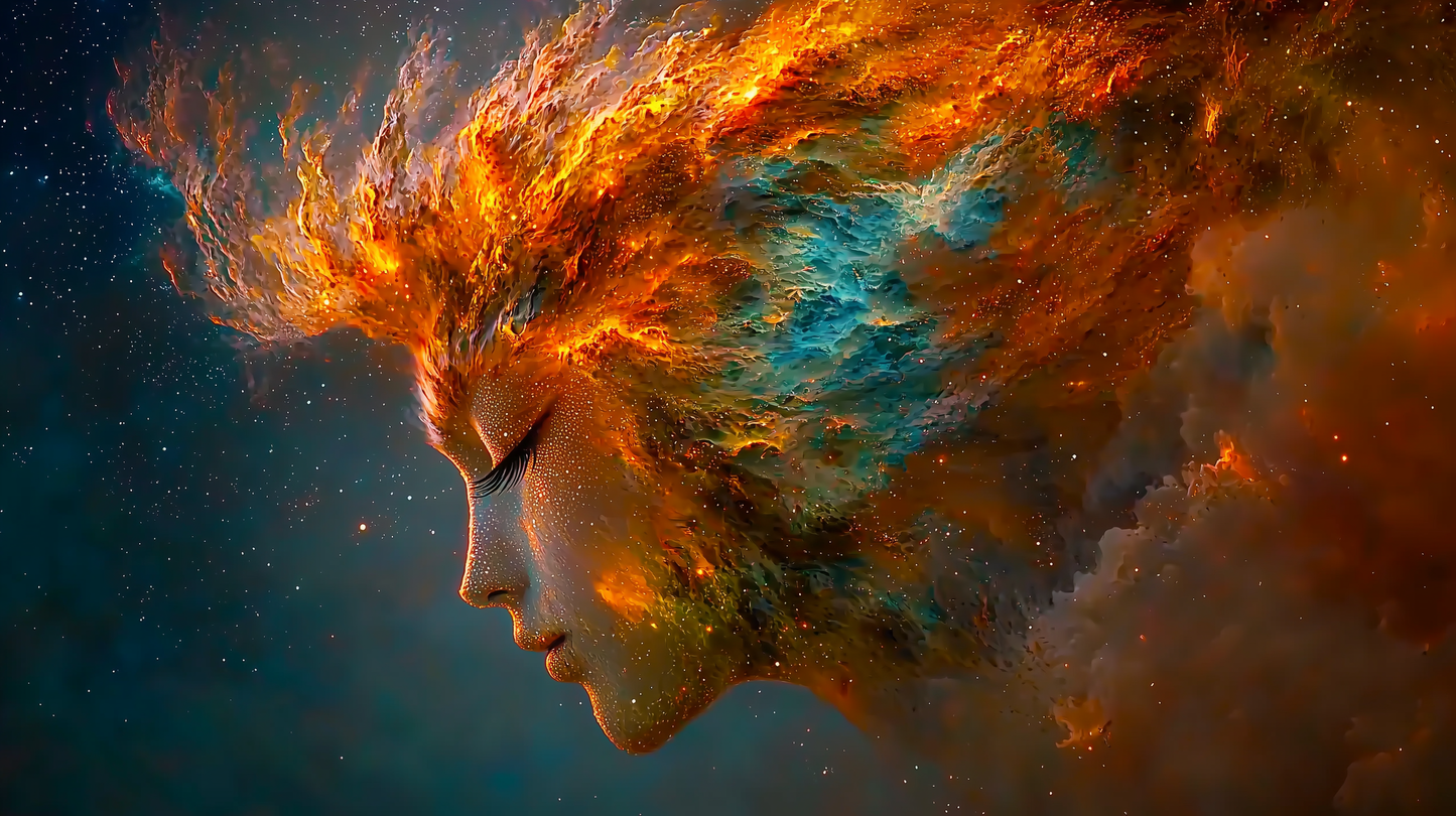 “Starborn Harmony” – The Power of the Cosmos in a Portrait