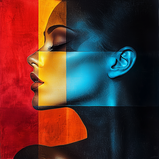 „Farbfenster der Seele“ – Eine harmonische Komposition von Geometrie und Ausdruck