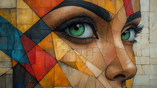 „Mosaikblick“ – Abstraktes Porträt