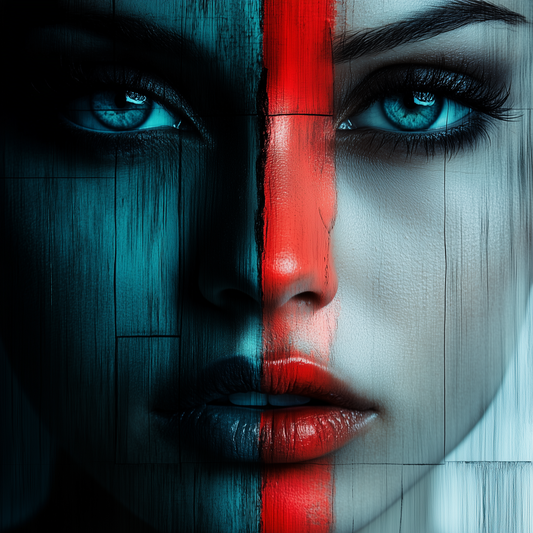 „Dualität des Selbst“ – Abstraktes Porträt