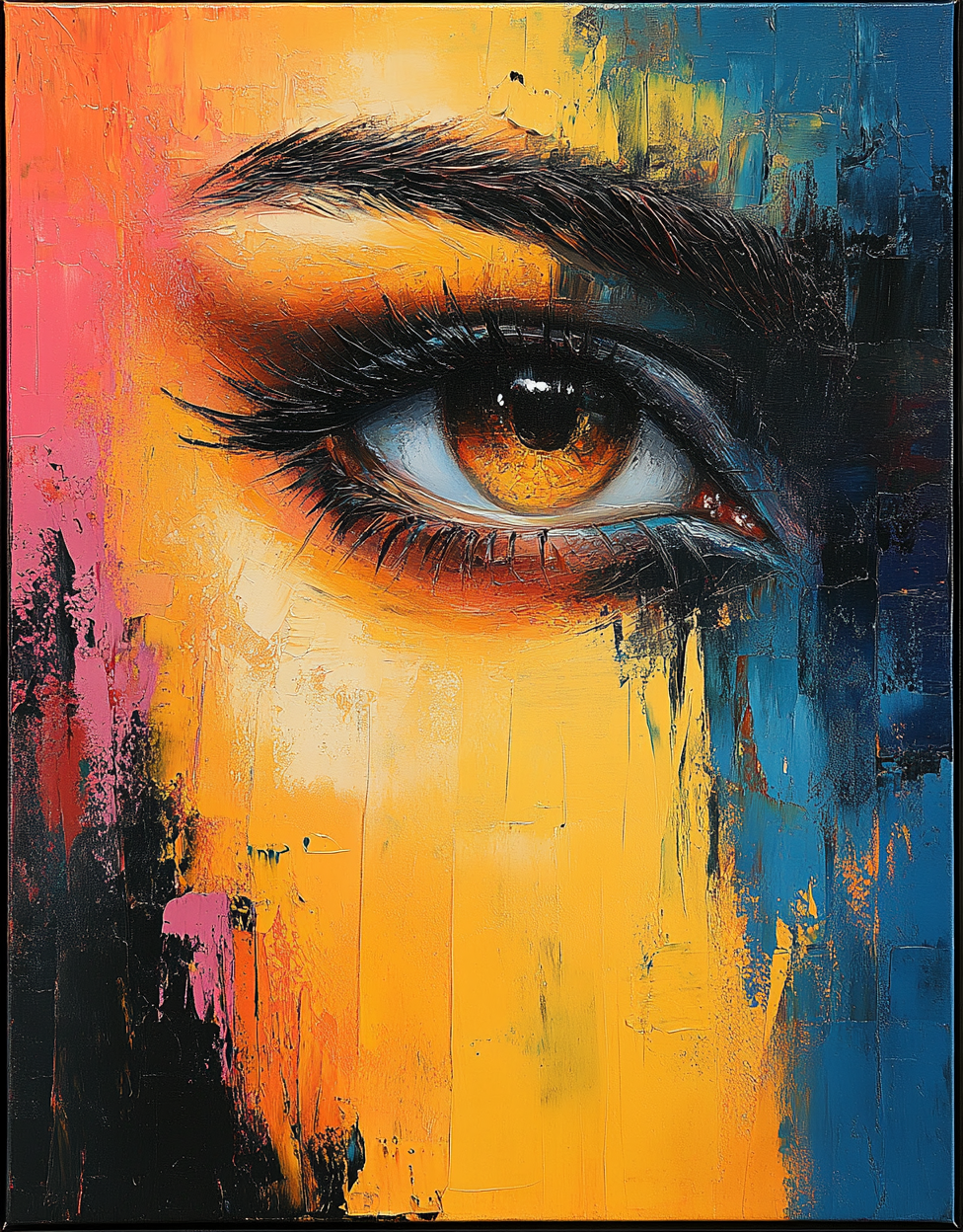 “View of Colors” – Expressive portrait of an eye