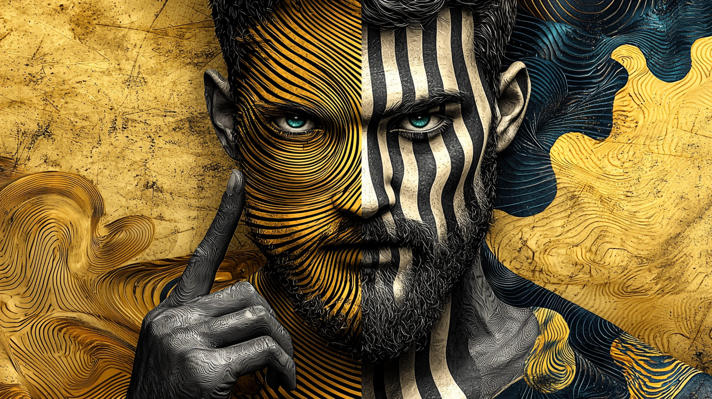 "Duality of Lines: A Homage to Contrasts and Inner Strength"