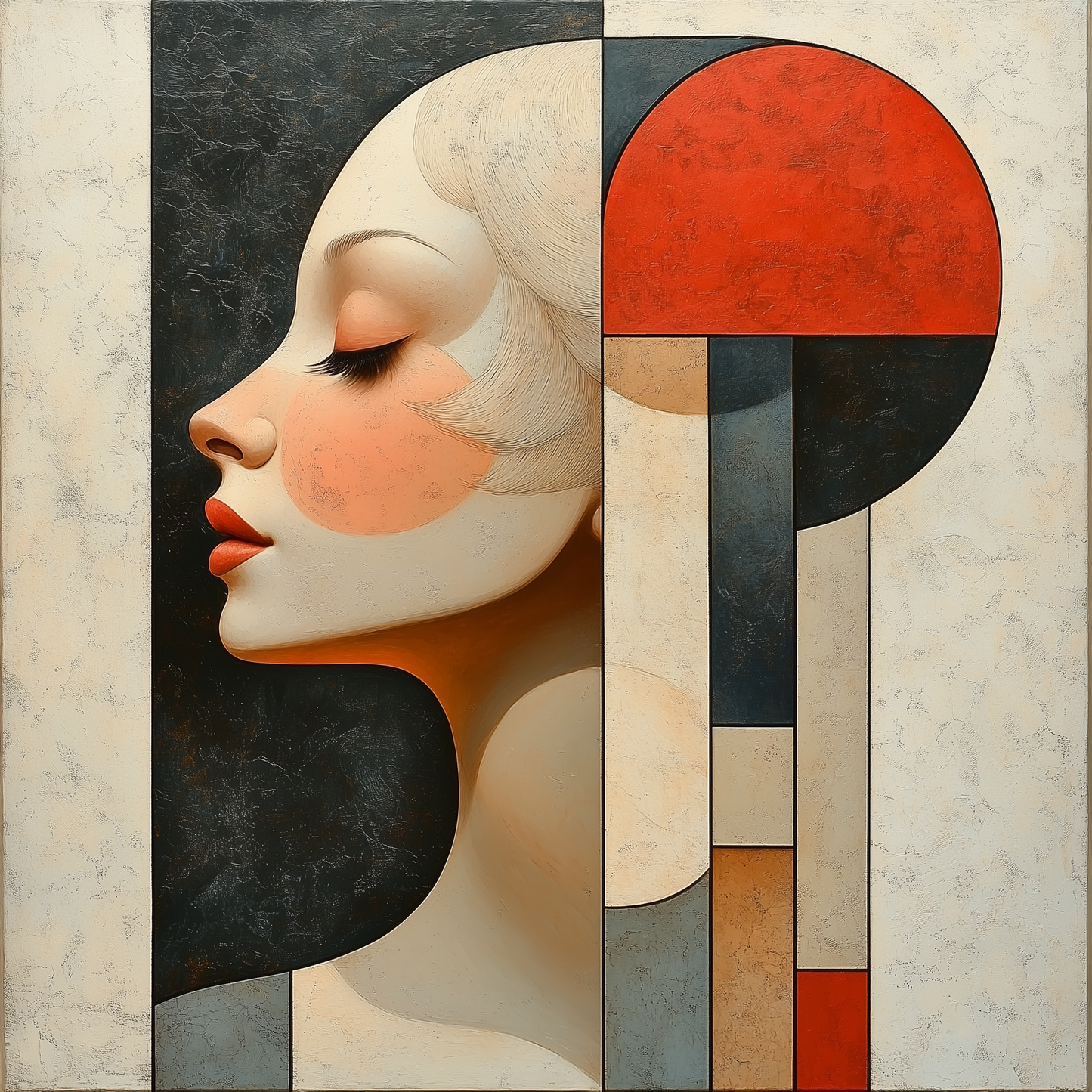 „Harmonie der Formen“ – Zeitloses Porträt im geometrischen Stil