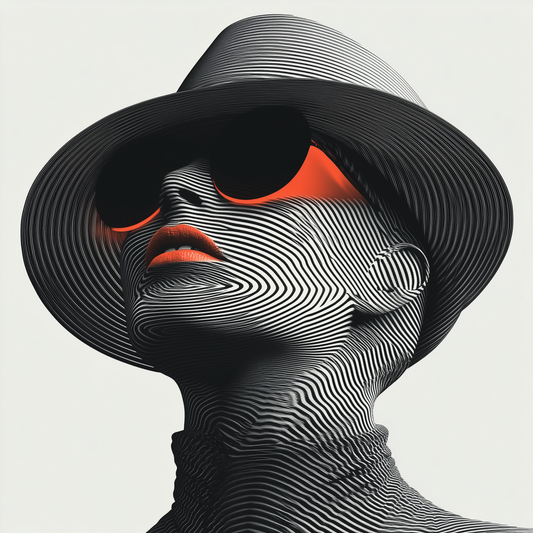 „Linien der Moderne“ – Futuristisches Porträt in monochromer Präzision