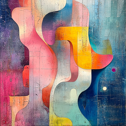 „Farbharmonie“ – Abstrakter Kunstdruck im modernen Design