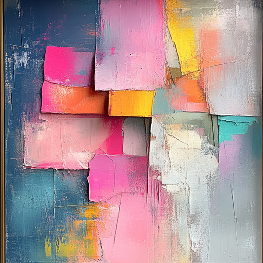 „Schichtenspiel“ – Abstrakter Kunstdruck im modernen Design