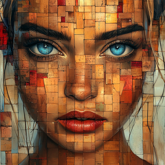 „Mosaik der Seele“ – Kunstdruck im Stil der Mail Art