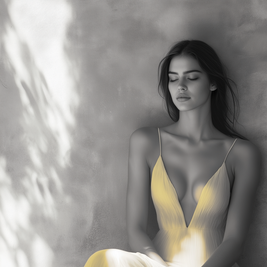 „Zarte Leichtigkeit“ – Eine ätherische Fusion aus Ruhe und sanftem Sonnenglanz