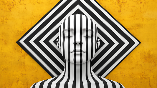 „In den Linien der Stille“ – Eine op-artische Meditation zwischen Kontrast und Ruhe