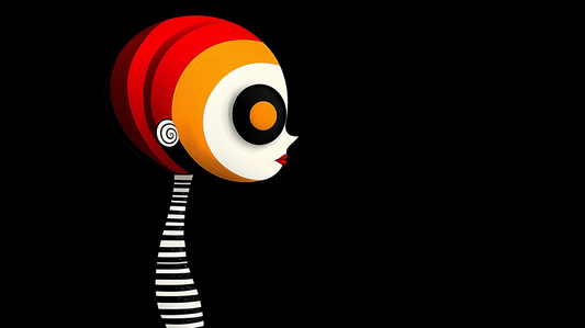 „Spirale der Fantasie“ – Abstraktes Profil mit dynamischen Formen