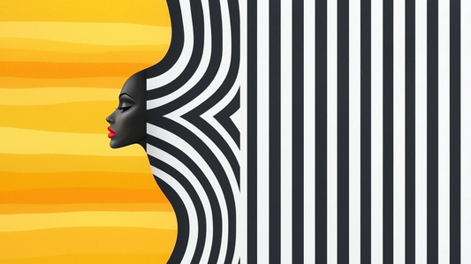 „Kontraste der Schönheit“ – Stilisiertes Porträt mit grafischen Elementen