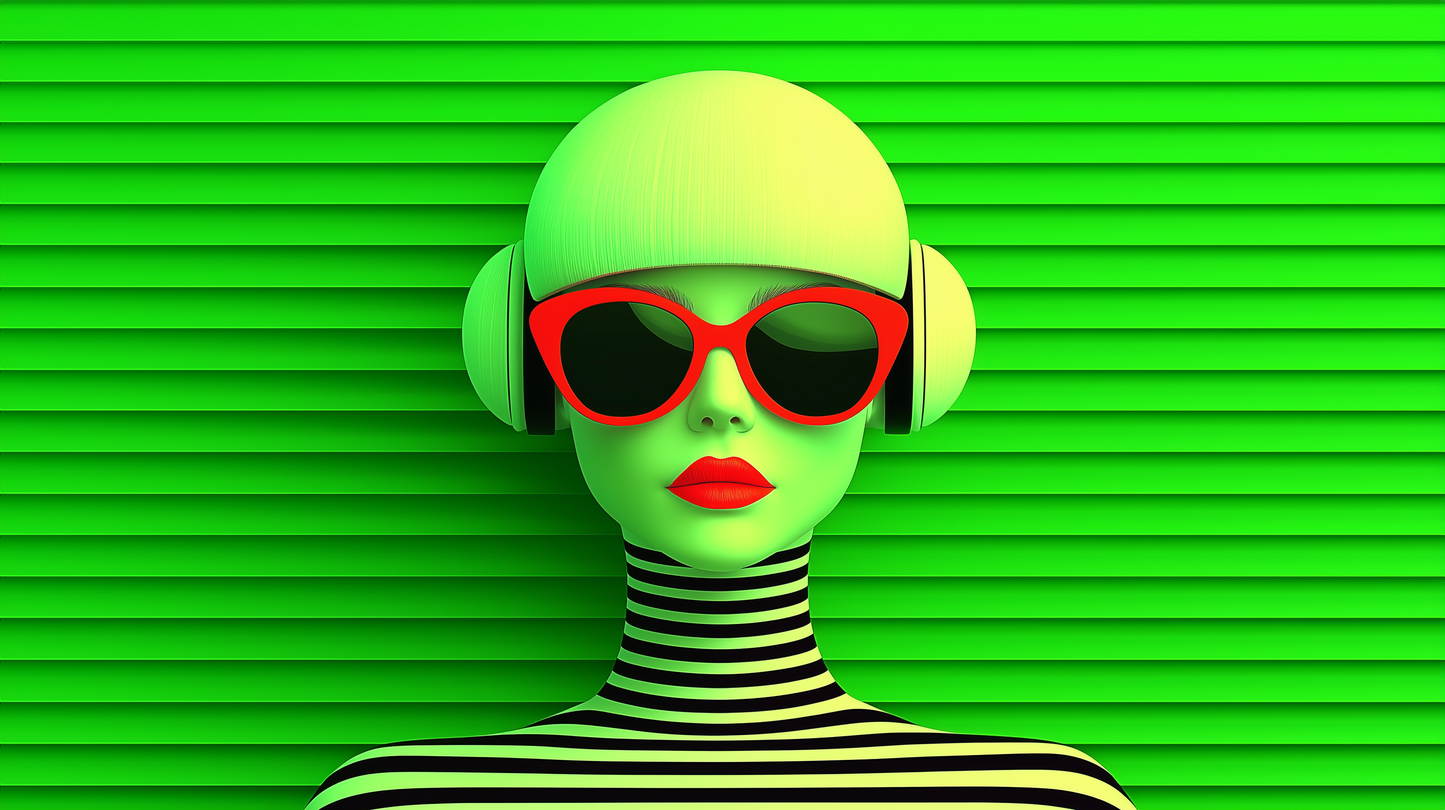 „Neon-Vision“ – Futuristisches Porträt mit kräftigen Farben