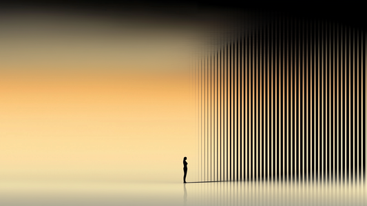 „Horizonte der Stille“ – Minimalistische Eleganz im Farbverlauf