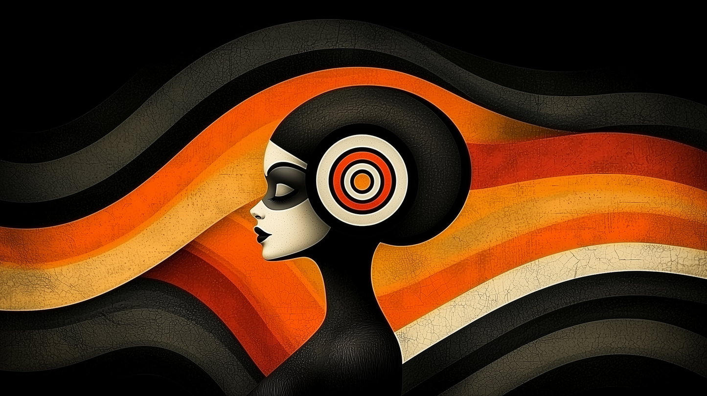 "Echoes of the Waves" - Retro-Modern Artwork