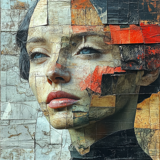 „Mosaik der Seele“ – Porträt im Arte Povera Stil