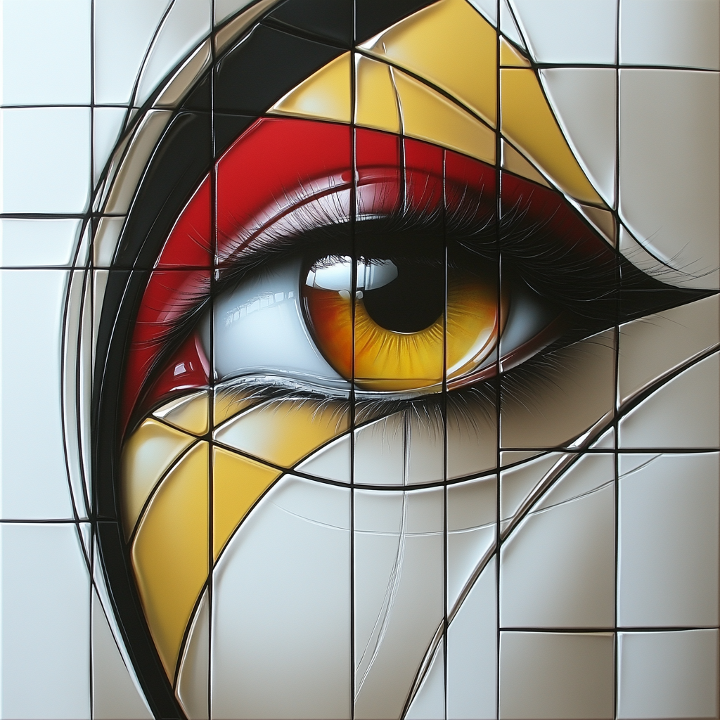 “View of Geometry” – A modern art print in the style of constructivism