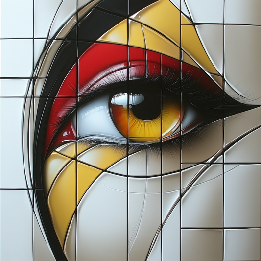 „Blick der Geometrie“ – Ein moderner Kunstdruck im Stil des Konstruktivismus