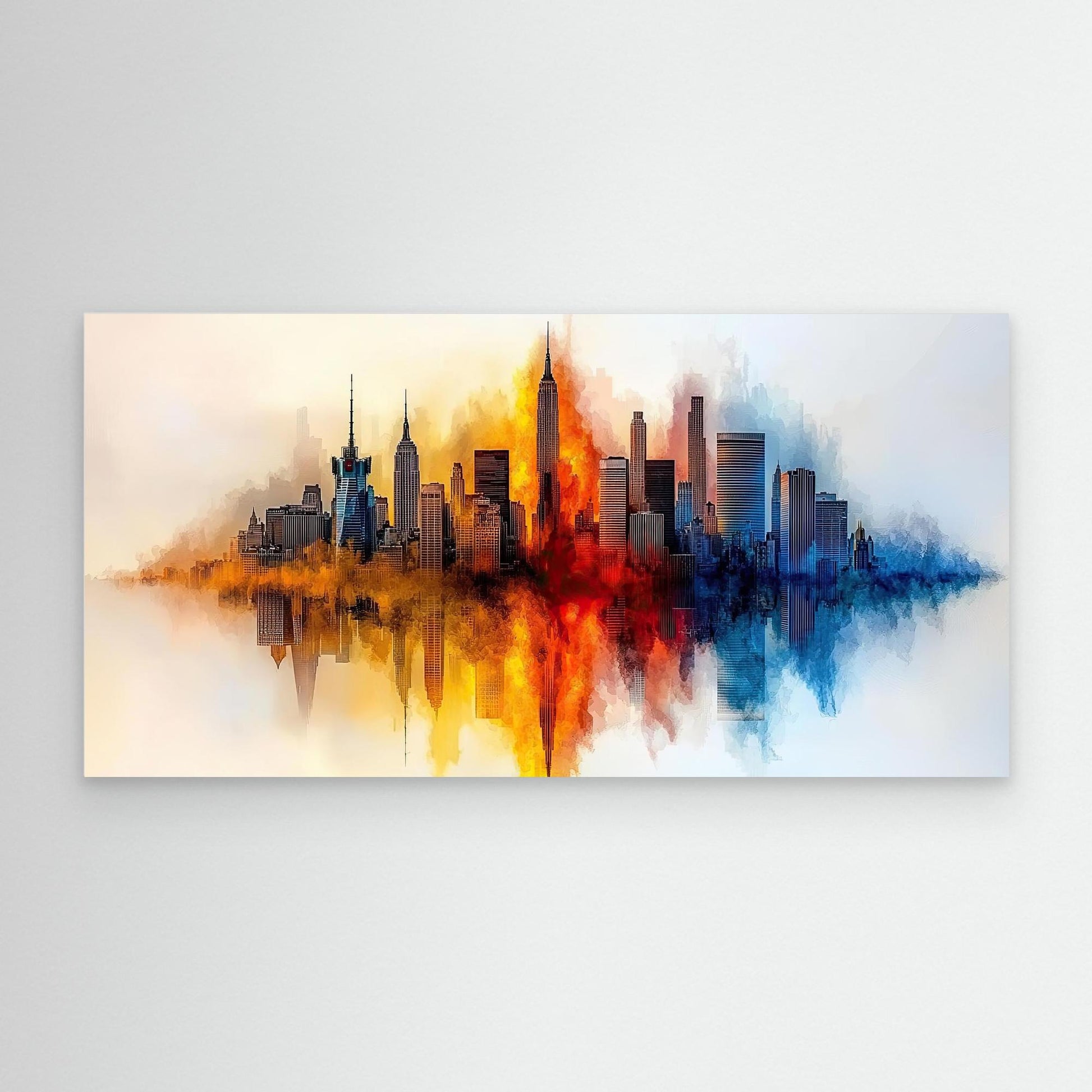 „Stadt in Flammen“ – Skyline in glühenden Farben