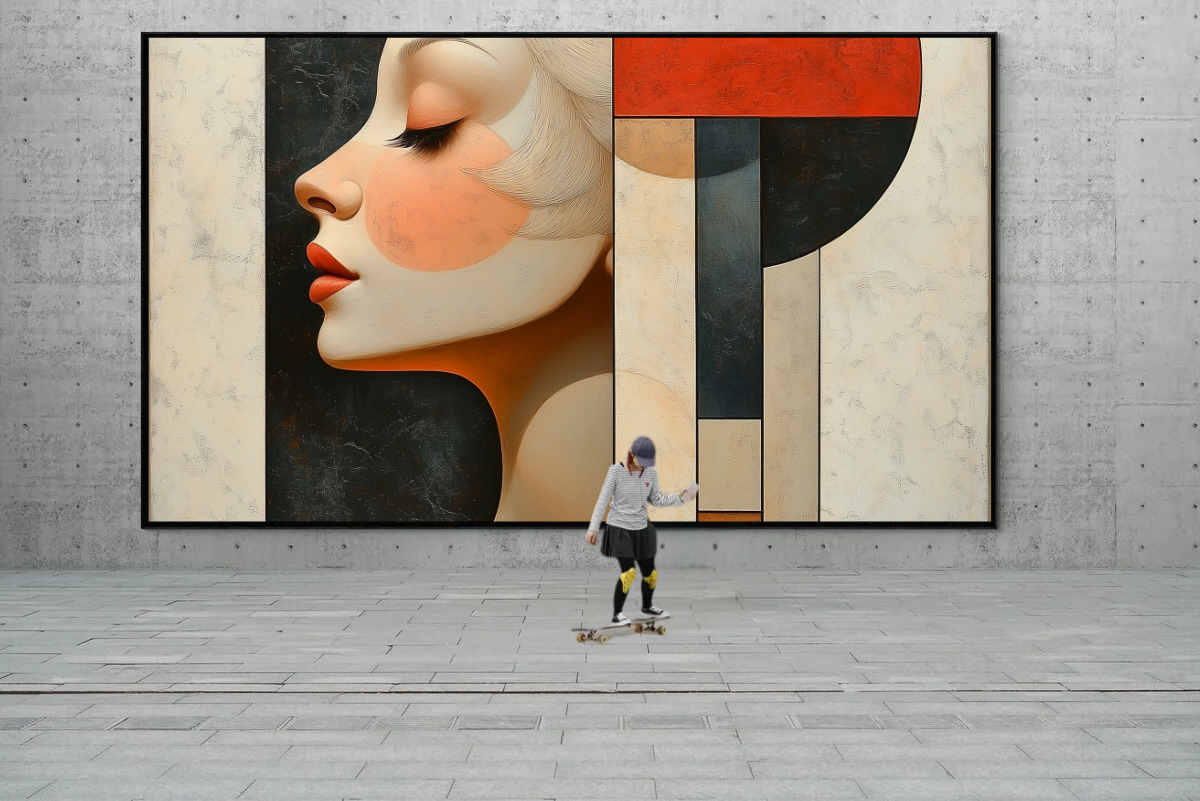 „Harmonie der Formen“ – Zeitloses Porträt im geometrischen Stil