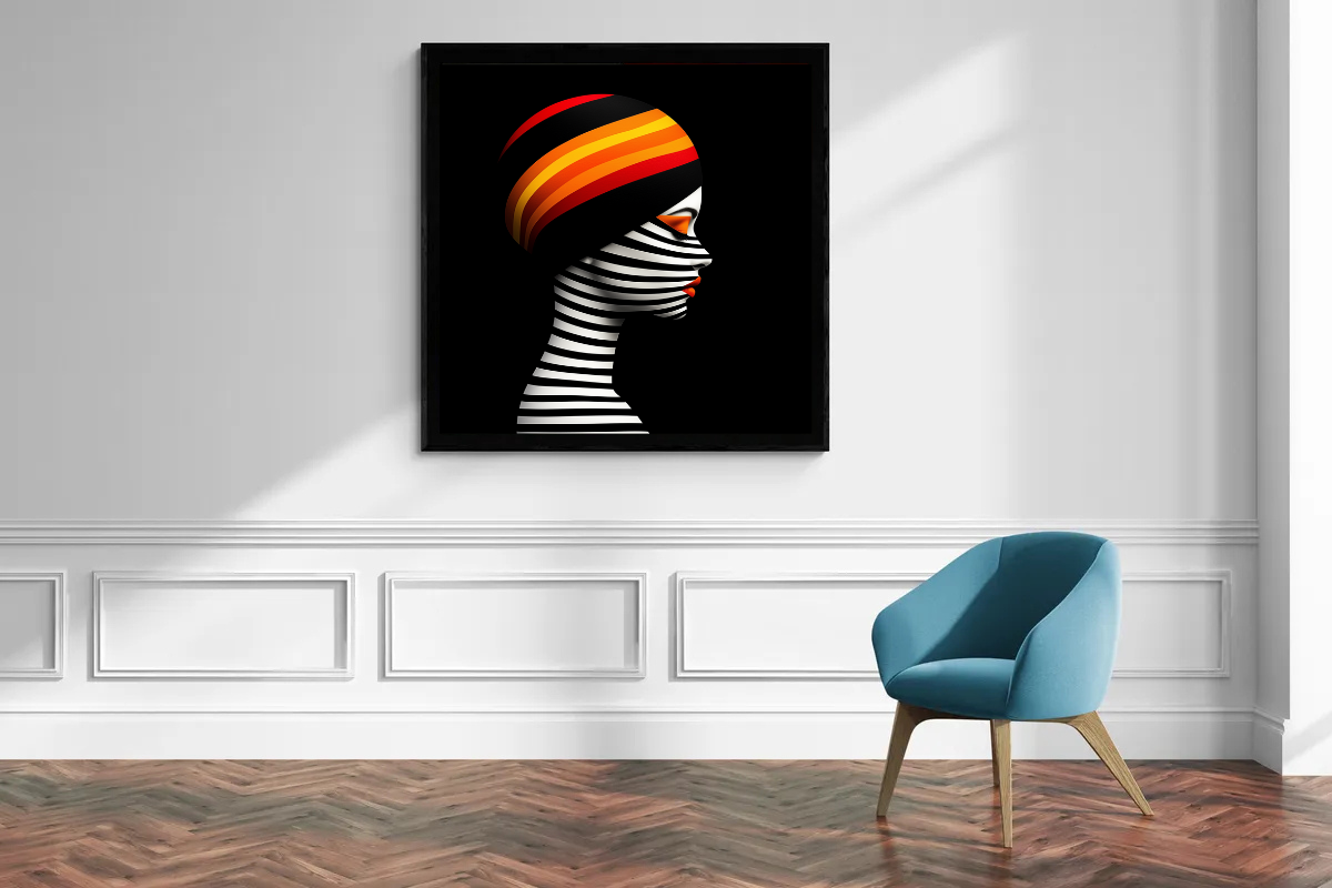„Schattenspiele der Eleganz“ – Kunstwerk mit modernem Minimalismus