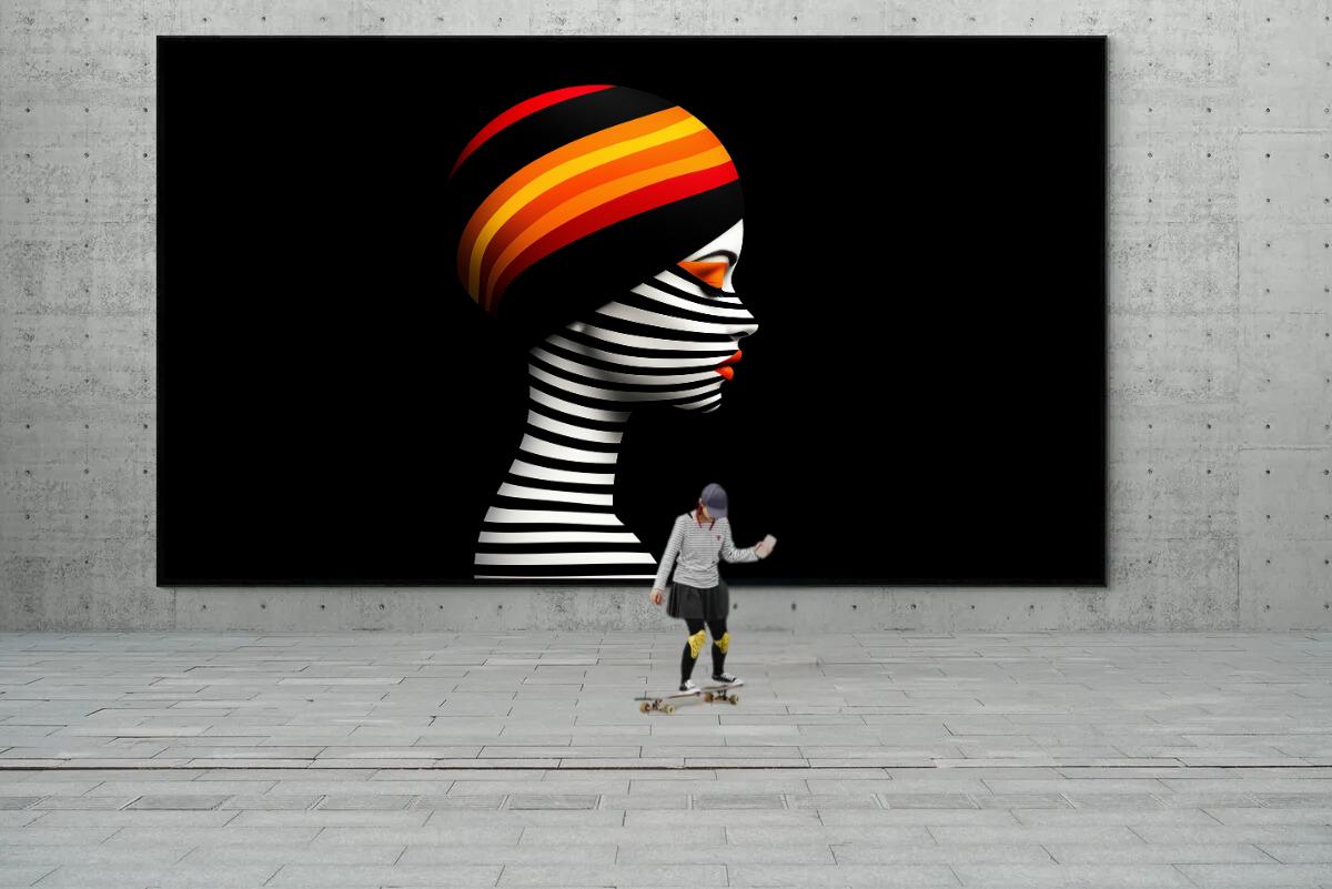 „Schattenspiele der Eleganz“ – Kunstwerk mit modernem Minimalismus