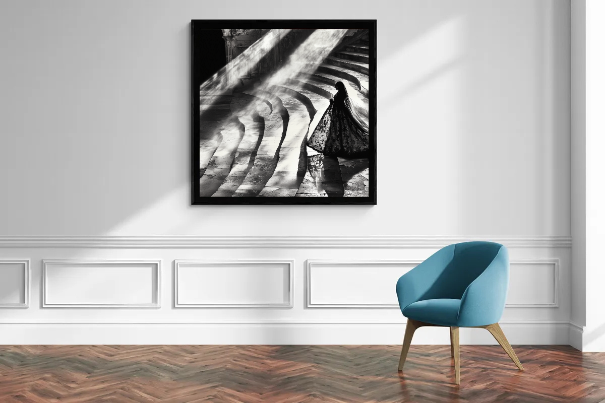 “Veil of Time” – Elegance in Light and Shadow