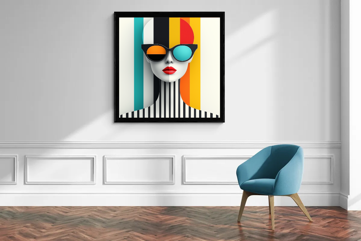 „Farbige Perspektiven“ – Pop-Art inspiriertes Porträt mit grafischen Elementen
