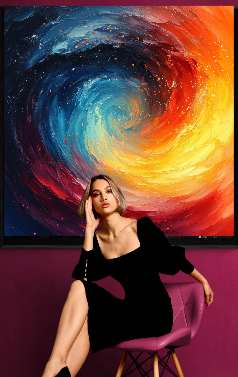 "Cosmic Vortex" – Abstract Color Spectacle