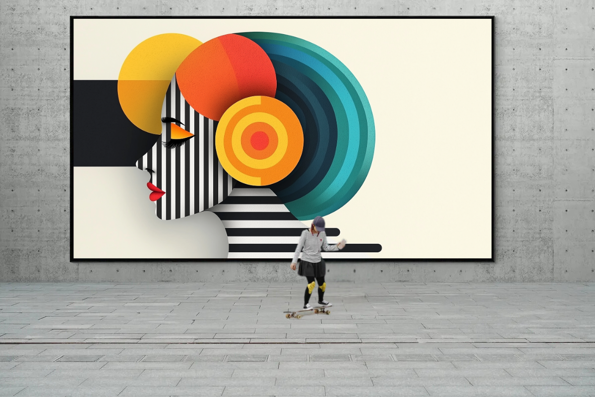 „Kreis der Farben“ – Abstraktes Profil mit geometrischen Elementen