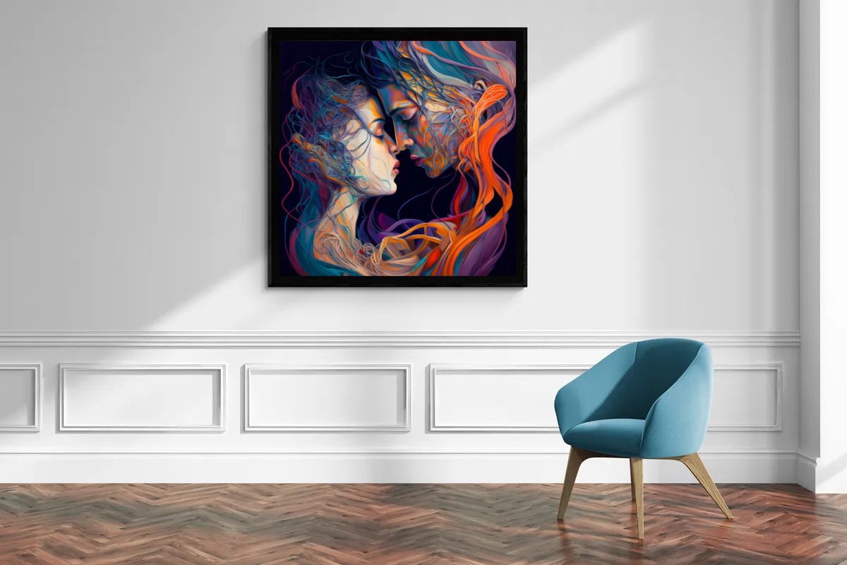 "Intertwined Souls" - Abstract Love Portrait