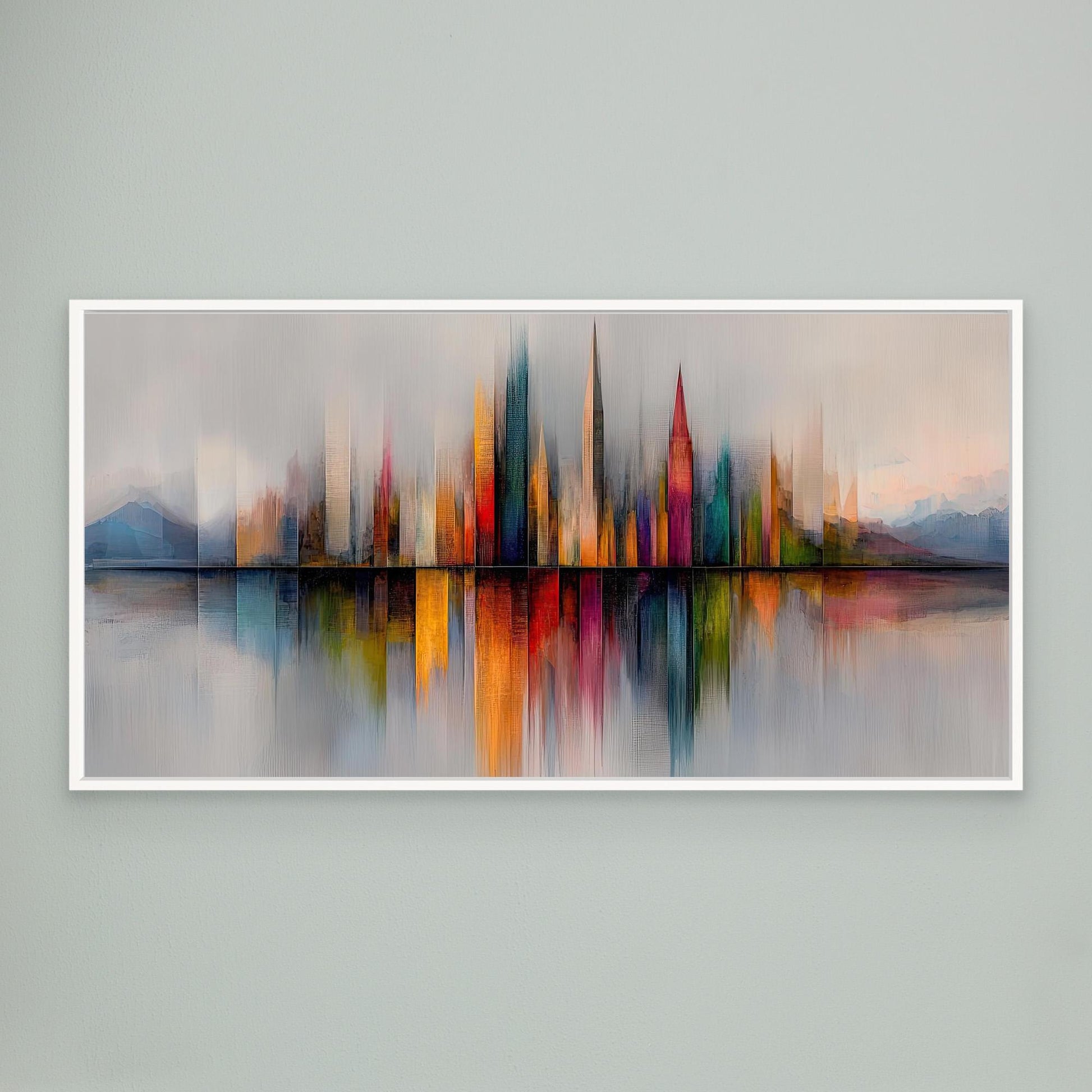 „Horizonte der Farben“ – Abstrakte Skyline in warmen Tönen