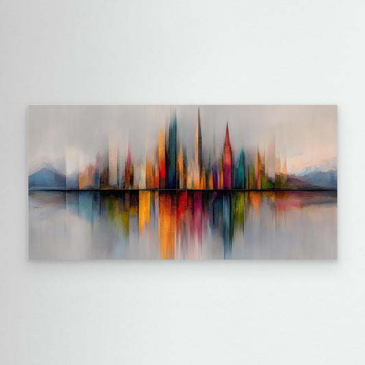 „Horizonte der Farben“ – Abstrakte Skyline in warmen Tönen