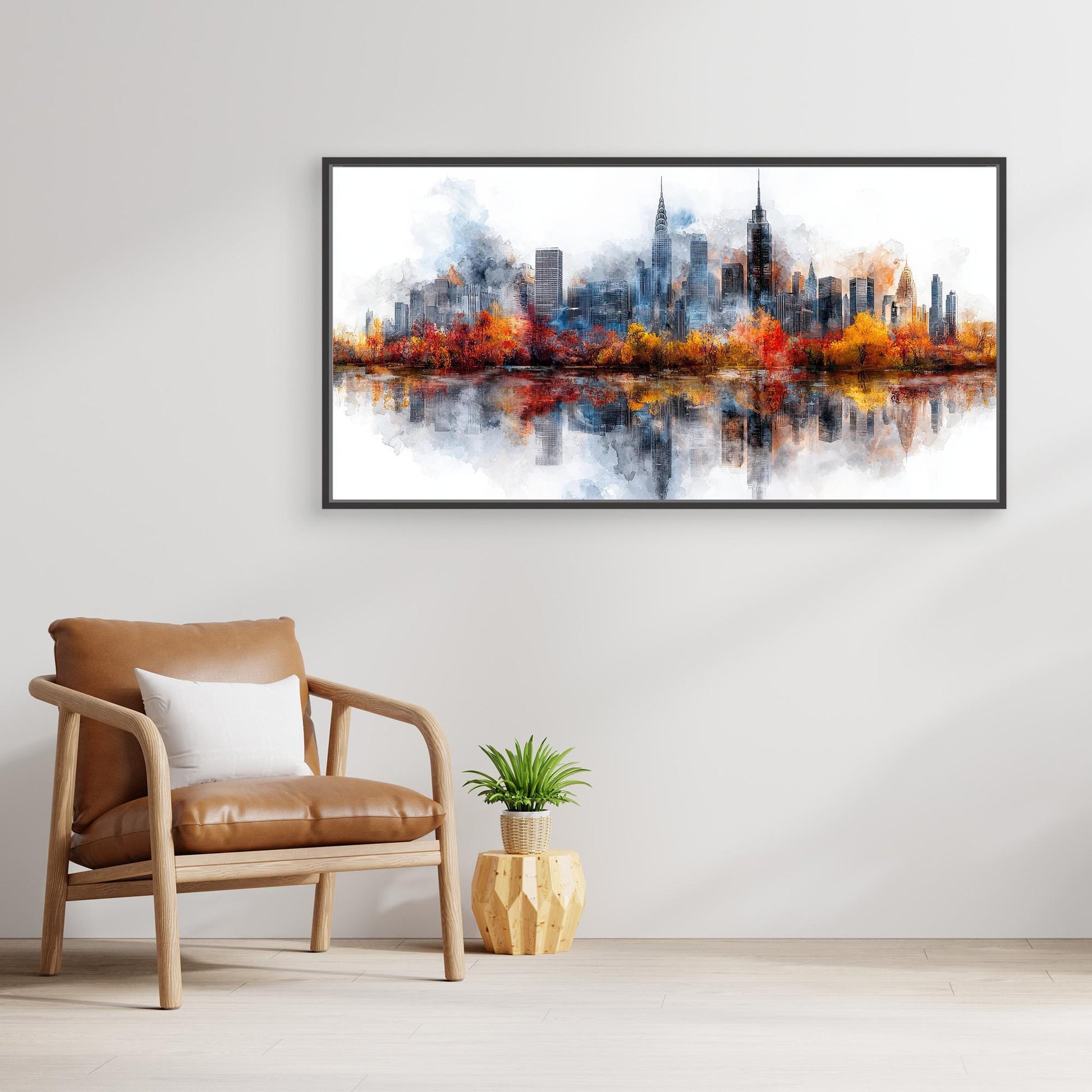 „Herbstliche Skyline im Spiegelbild“