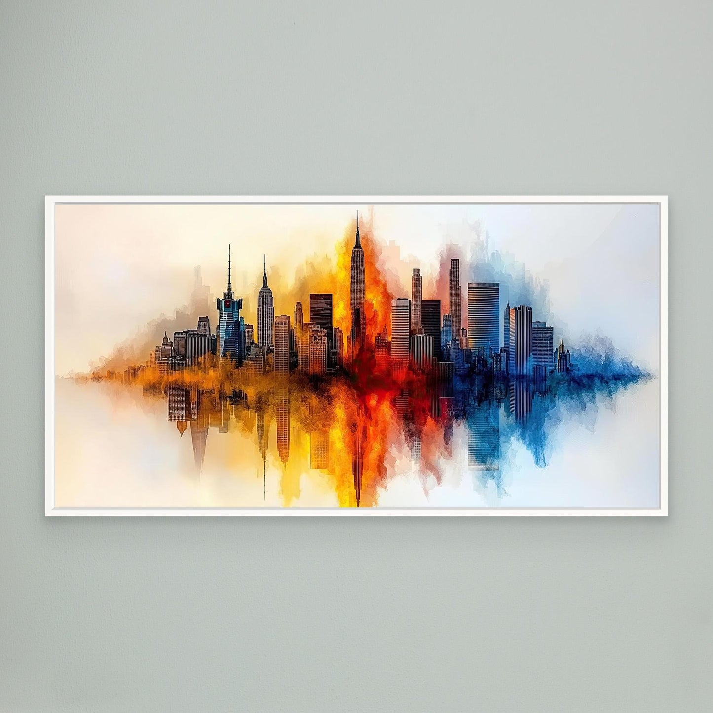 „Stadt in Flammen“ – Skyline in glühenden Farben