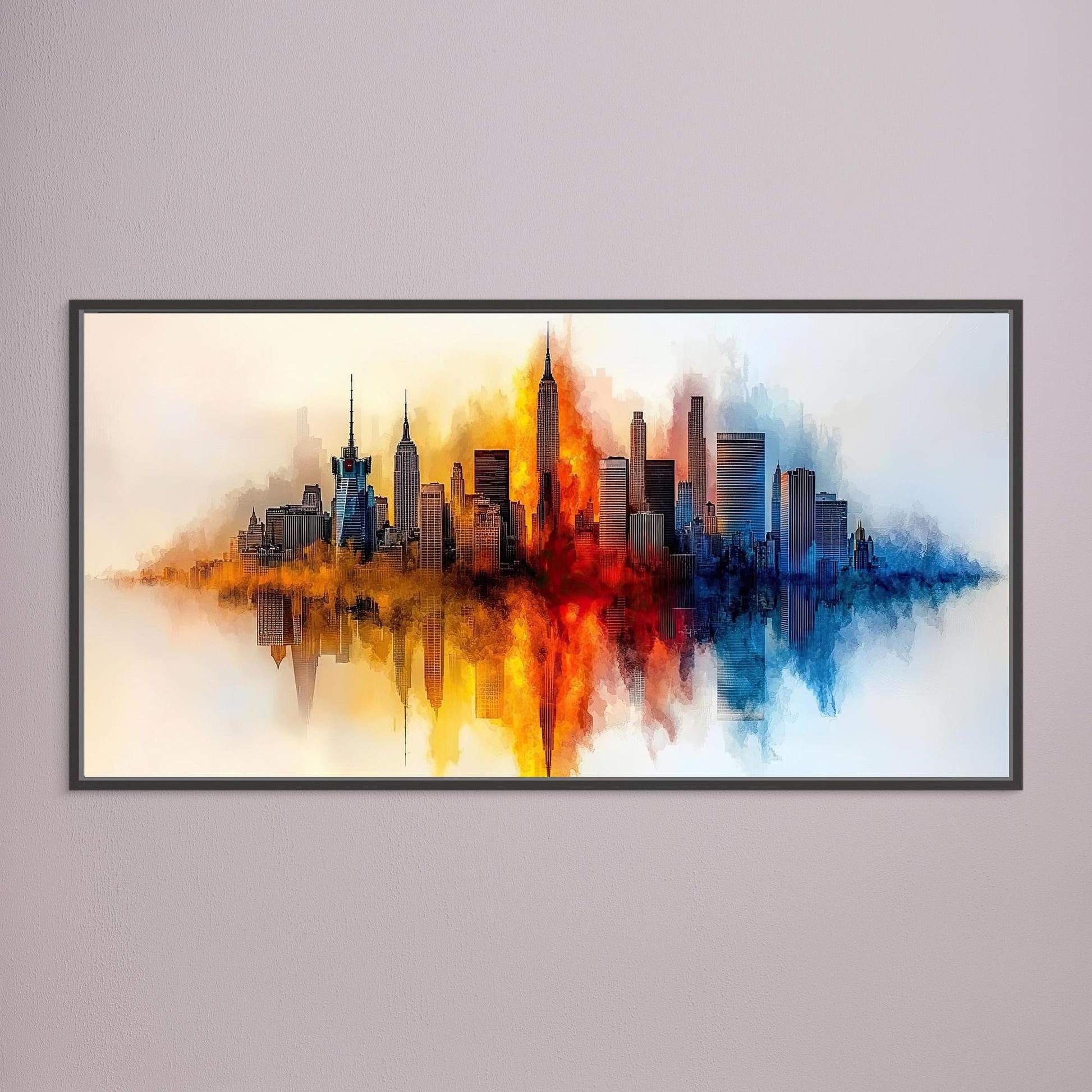 „Stadt in Flammen“ – Skyline in glühenden Farben