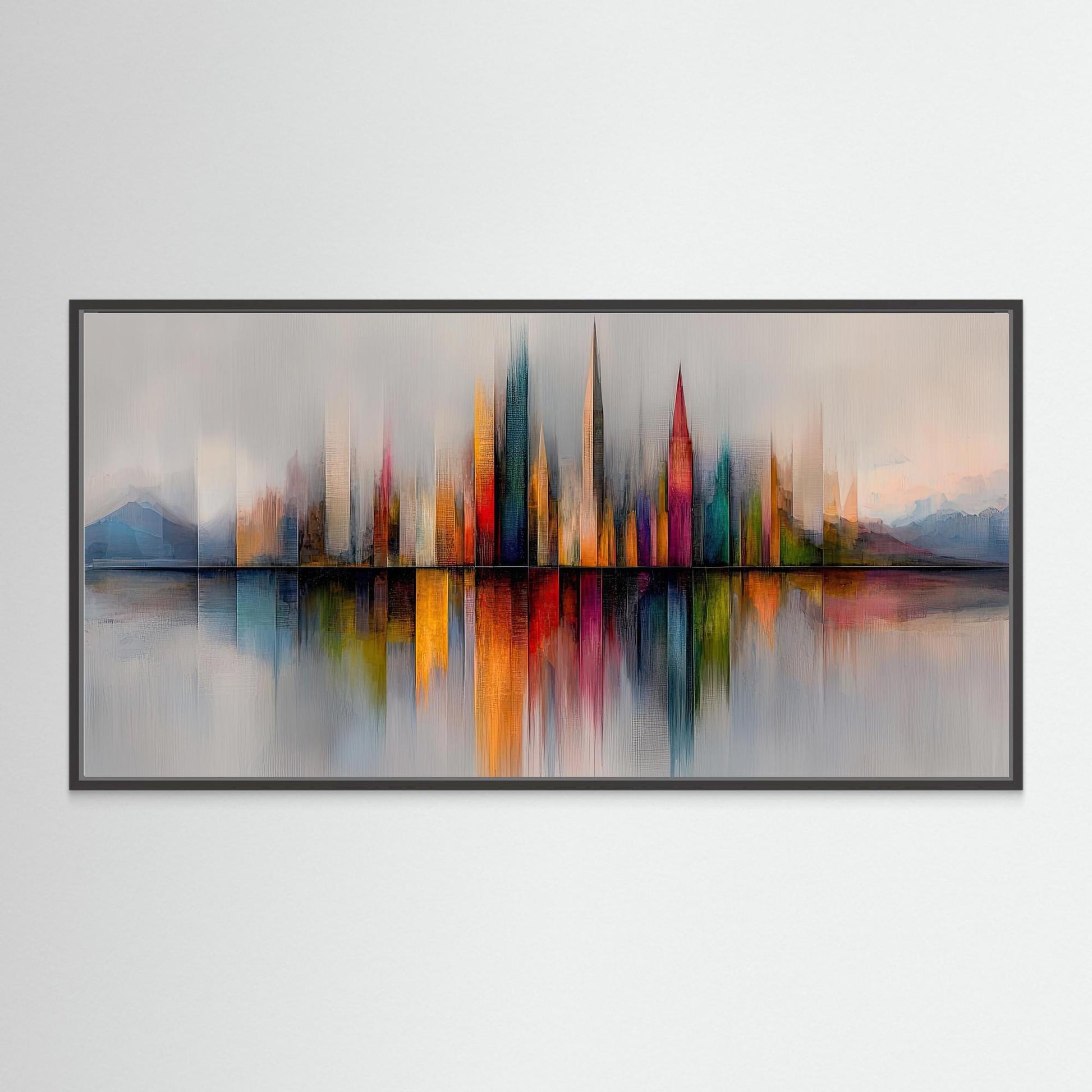 „Horizonte der Farben“ – Abstrakte Skyline in warmen Tönen