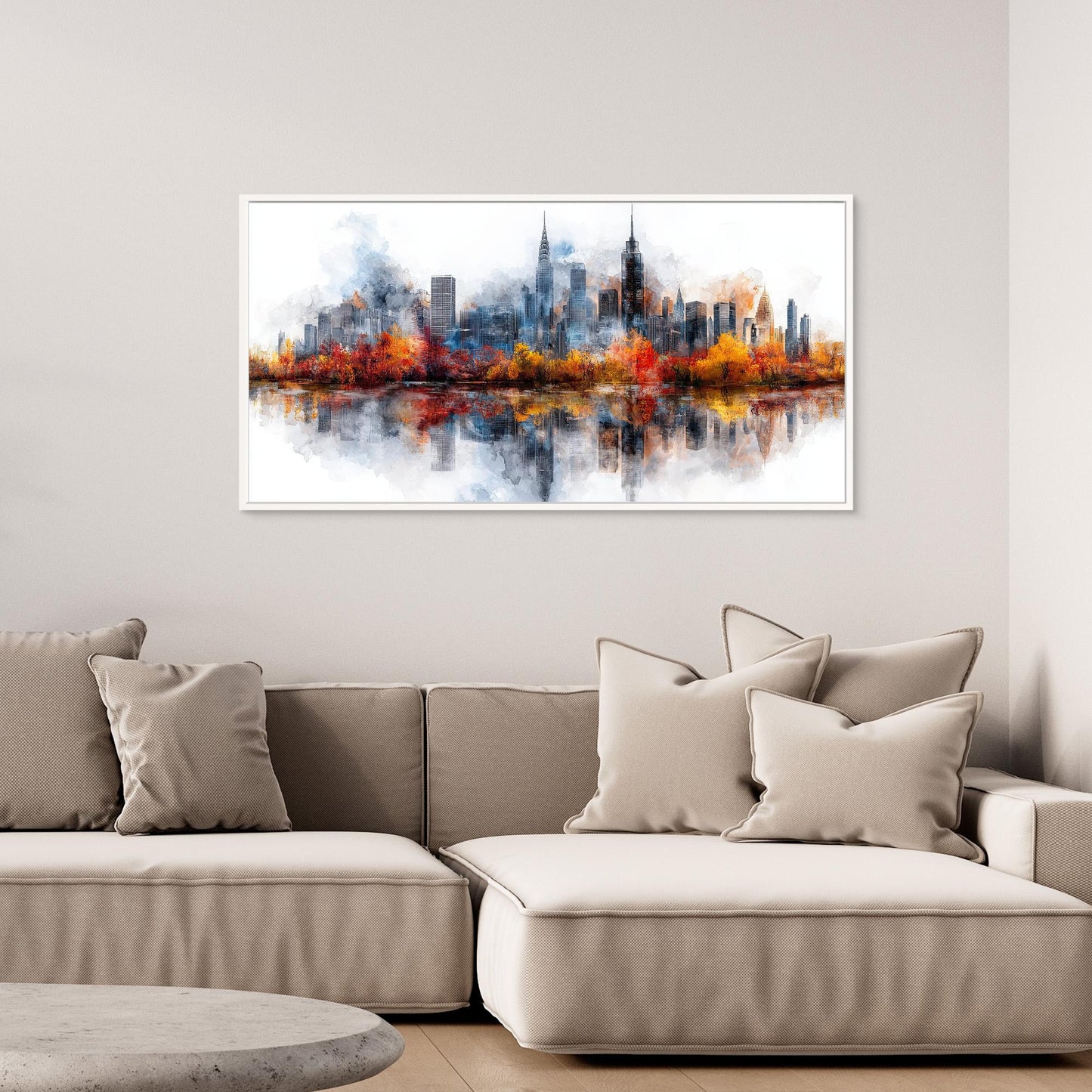 „Herbstliche Skyline im Spiegelbild“