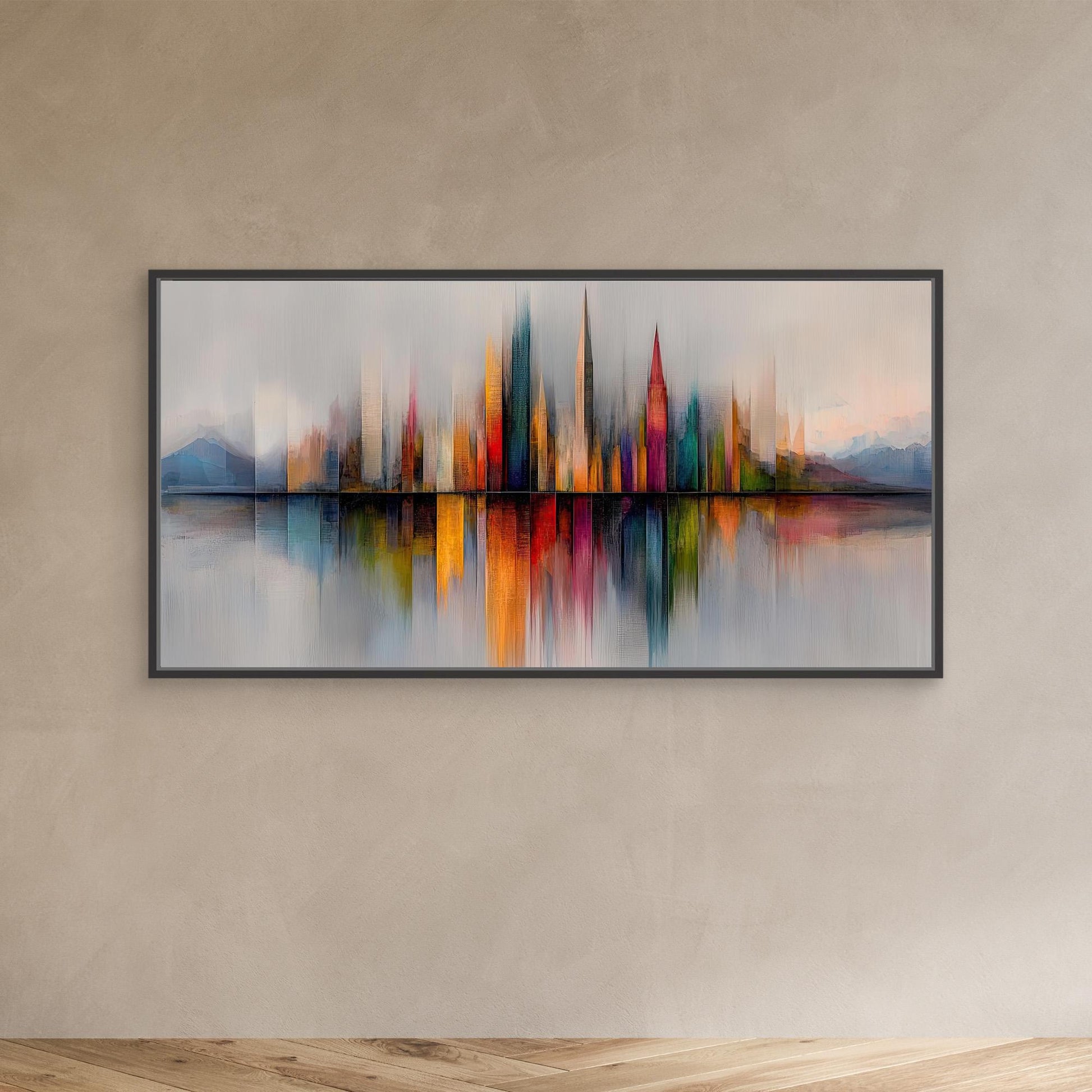 „Horizonte der Farben“ – Abstrakte Skyline in warmen Tönen