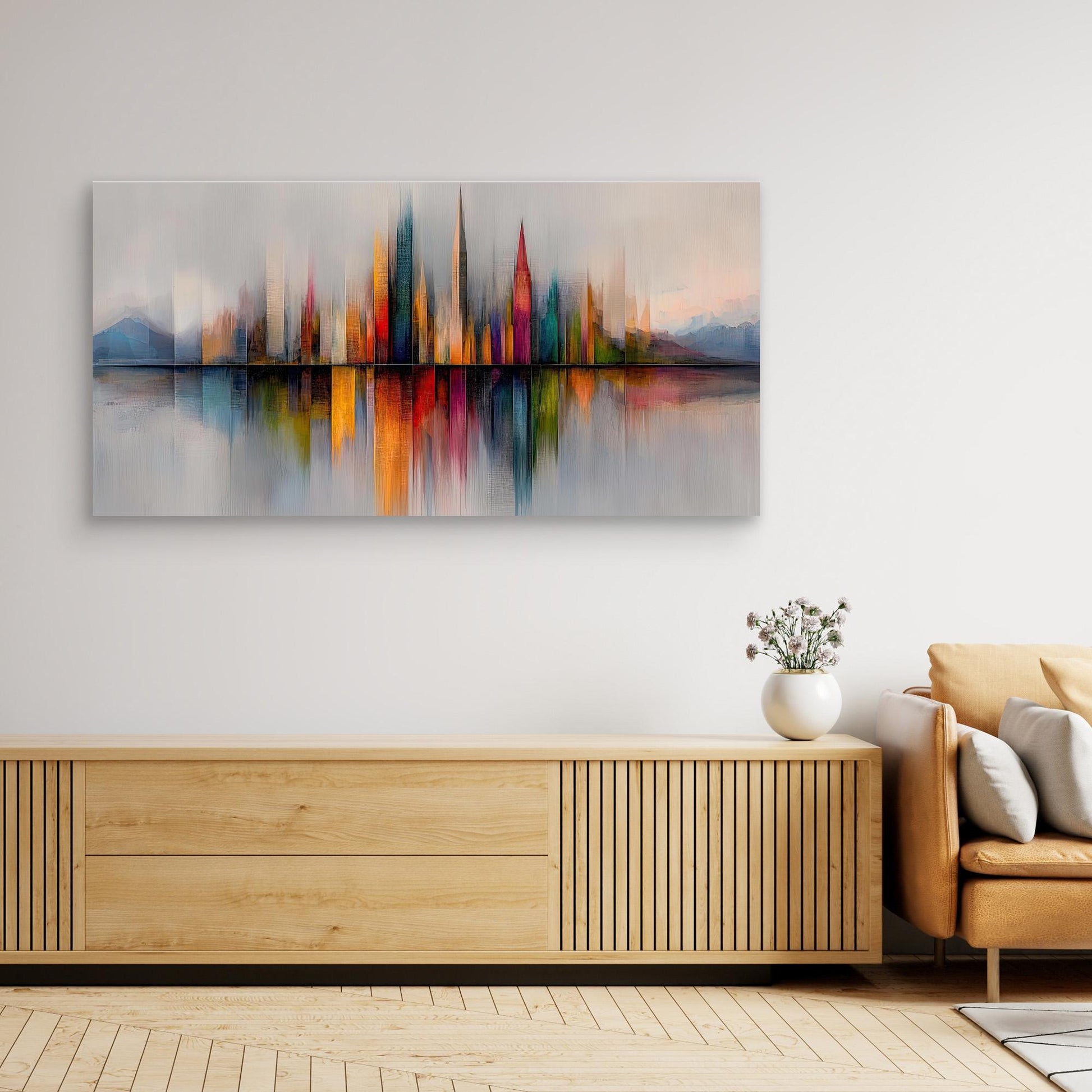 „Horizonte der Farben“ – Abstrakte Skyline in warmen Tönen