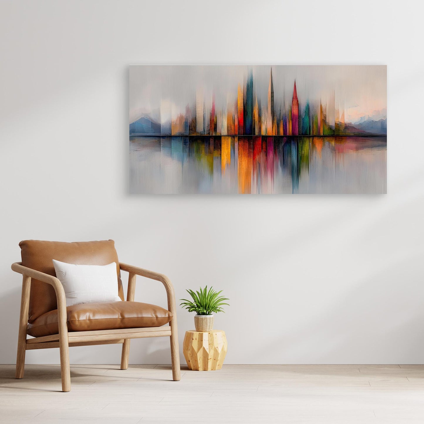 „Horizonte der Farben“ – Abstrakte Skyline in warmen Tönen