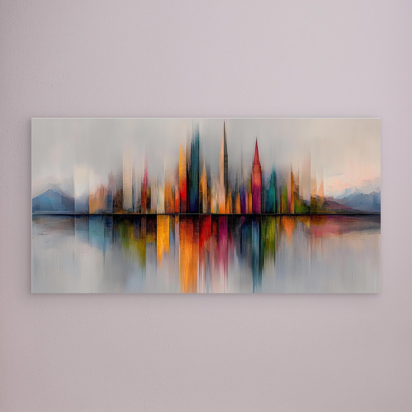 „Horizonte der Farben“ – Abstrakte Skyline in warmen Tönen