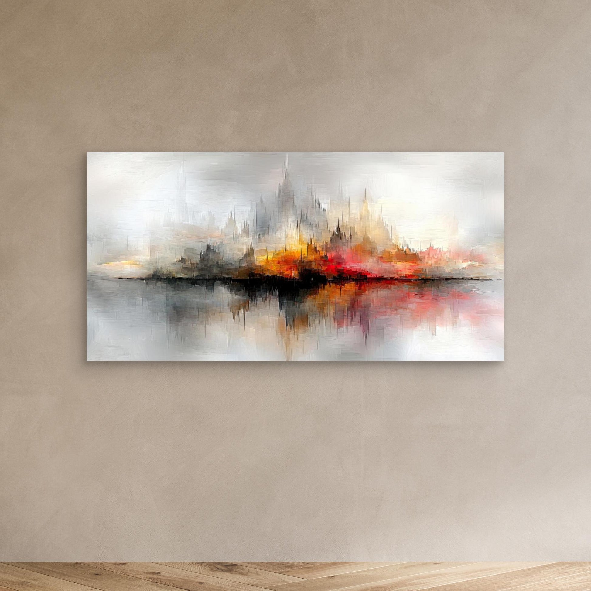 „Feuer und Nebel – Die schwebende Skyline“