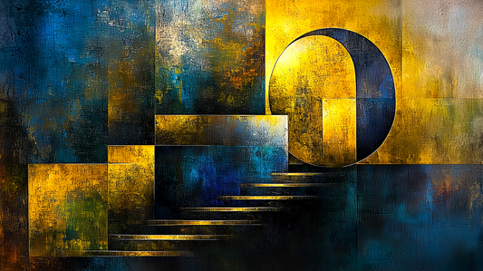 “Steps to Eternity” – An abstract play of shapes and light