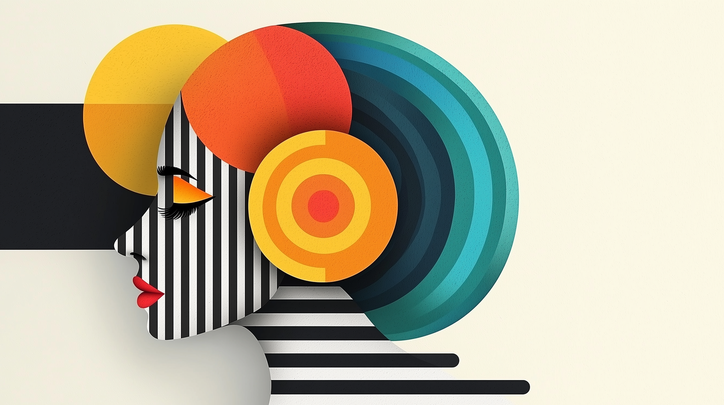 „Kreis der Farben“ – Abstraktes Profil mit geometrischen Elementen