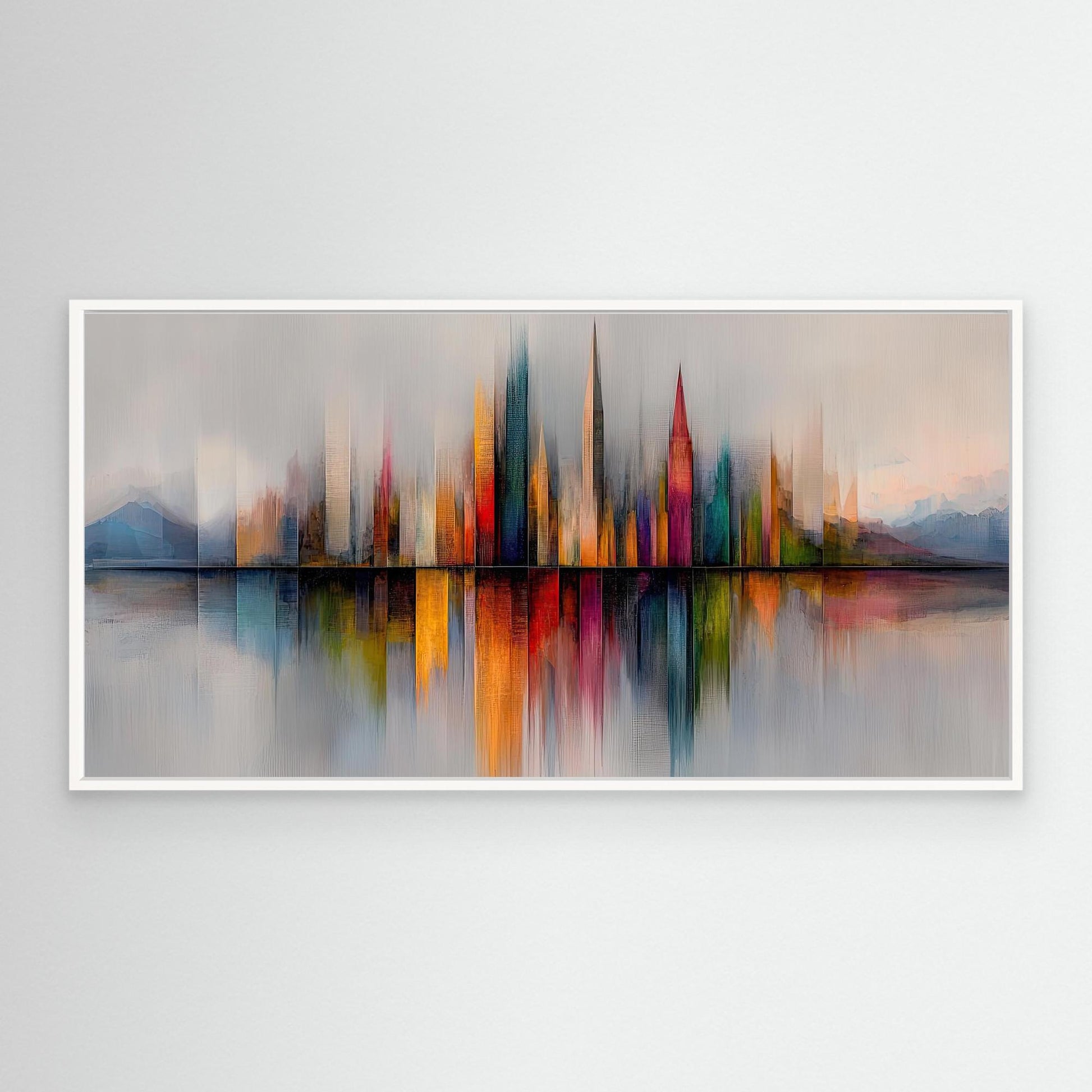 „Horizonte der Farben“ – Abstrakte Skyline in warmen Tönen